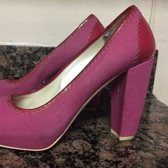 Vintage Theory hot pink shoes mall goth Y2K size 8 - Picture 2 of 11